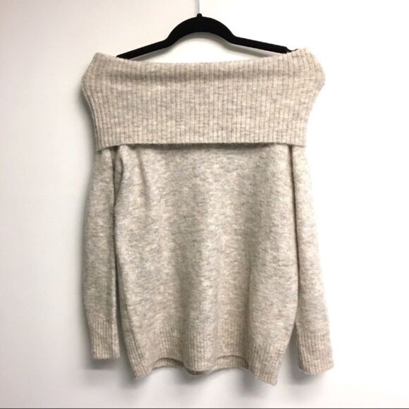 ARITZIA Wilfred Faretta Cowl Neck Off Shoulder Wool Alpaca Sweater XS - Picture 6 of 15